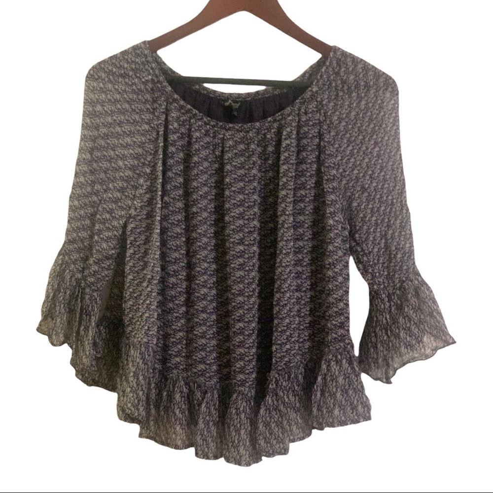 Lucky Brand Purple Boho Blouse Petite S